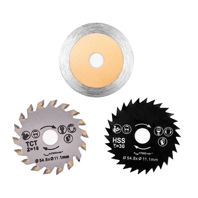 منشار دائري صغير محمول باليد 400 واط مع 3 شفرات منشار ومحول فراغ كهربائي لتقوم بها بنفسك آلة قطع الخشب والمعادن