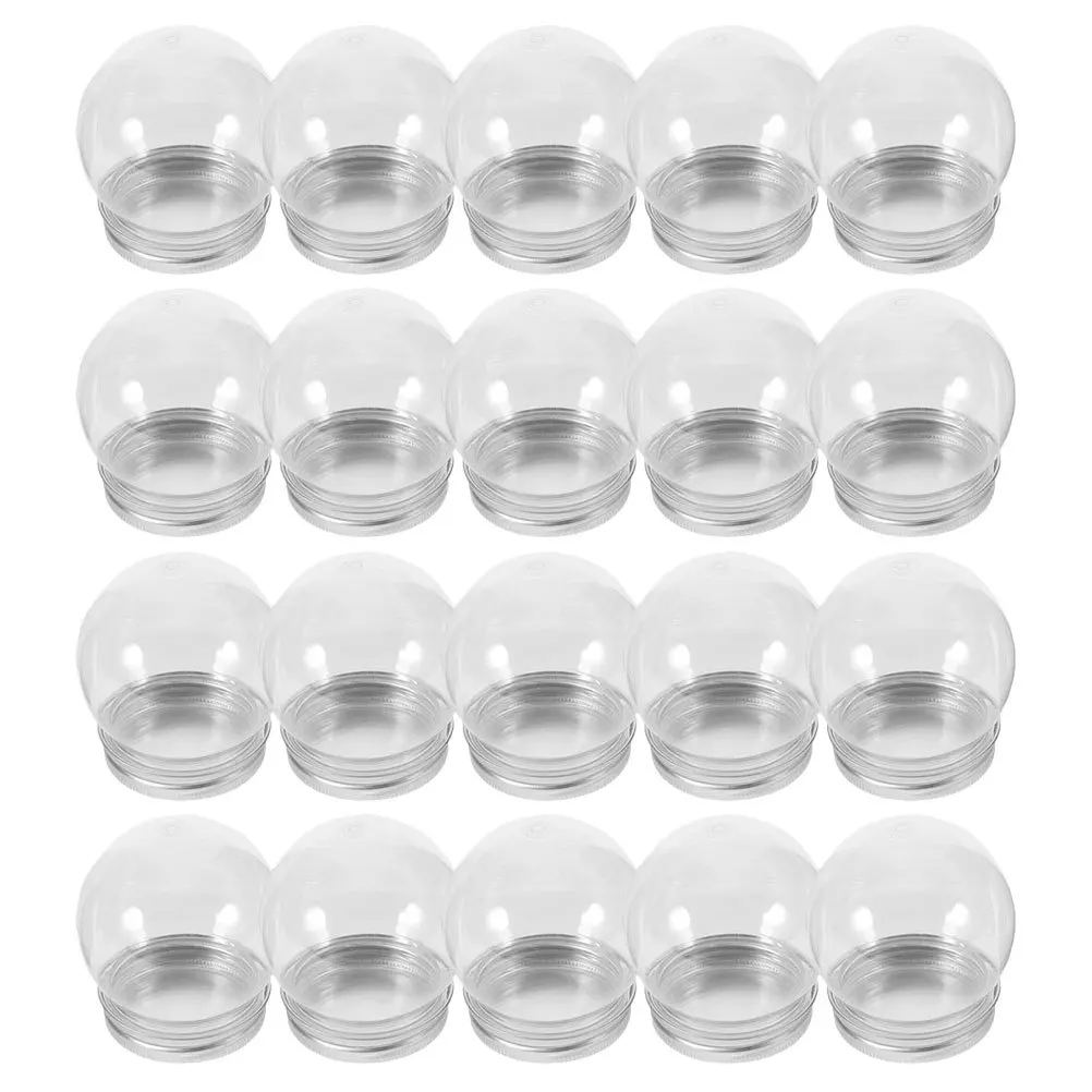 

20Pcs Clear Plastic Globes for DIY Projects Lightweight Snow Globes with Screw Off Caps Mini Globe Snow Globe DIY