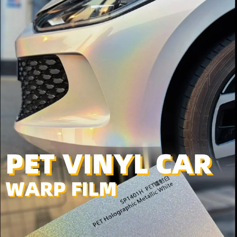 Car PET Wrap Vinyl Wrap Car Body Wrapping Car Film Laser White Cars Accessories All Models High Quality Noble