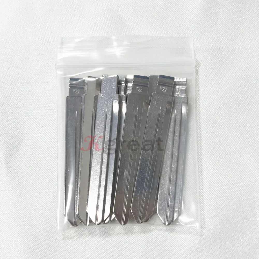 المعادن غير مصقول فارغة الوجه مفتاح شفرة ، مفتاح السيارة عن بعد شفرة لتويوتا كورولا ، Keydiy KD Xhorse VVDI ، Y 22 # ، TOY47 ، 10 قطعة لكل مجموعة