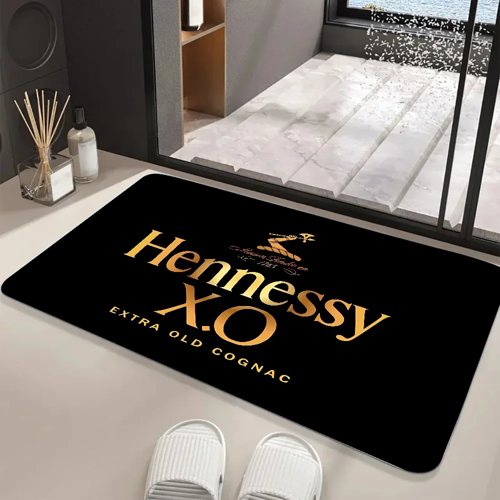 Hennessys Bodenmatte, grafisch bedruckte Flanell-Fußmatten für Badezimmer, Küche, Eingang, Teppich, Heimdekoration