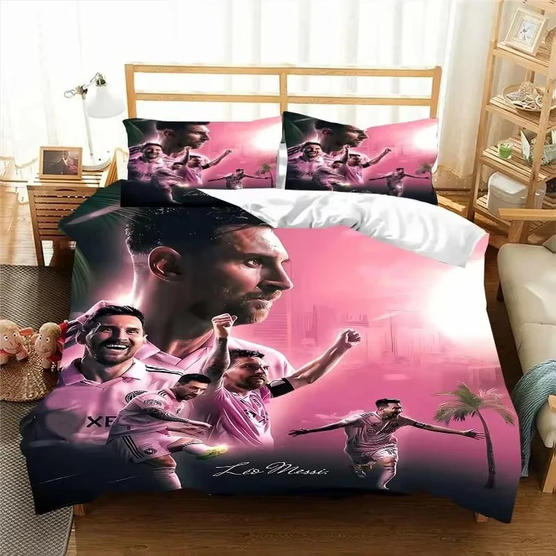 2026 Fashion Football Star NO.10 Soccer Bedding Set,Duvet Cover Bed Set Quilt Cover Pillowcase,King Queen Twin Size Boys Girls A