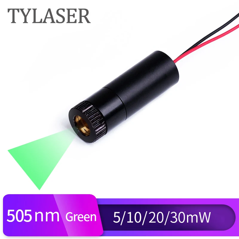 Laser Tech focalisable D12X45 mm, ligne verte 505nm, 5mw 10mw 20mw 30mw, profil d'infraction, lentille PMMA