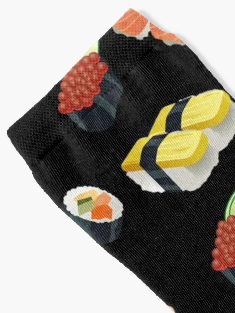 Calcetines con patrón de Sushi para hombre y mujer, medias antideslizantes de diseño de fútbol, estético de dibujos animados