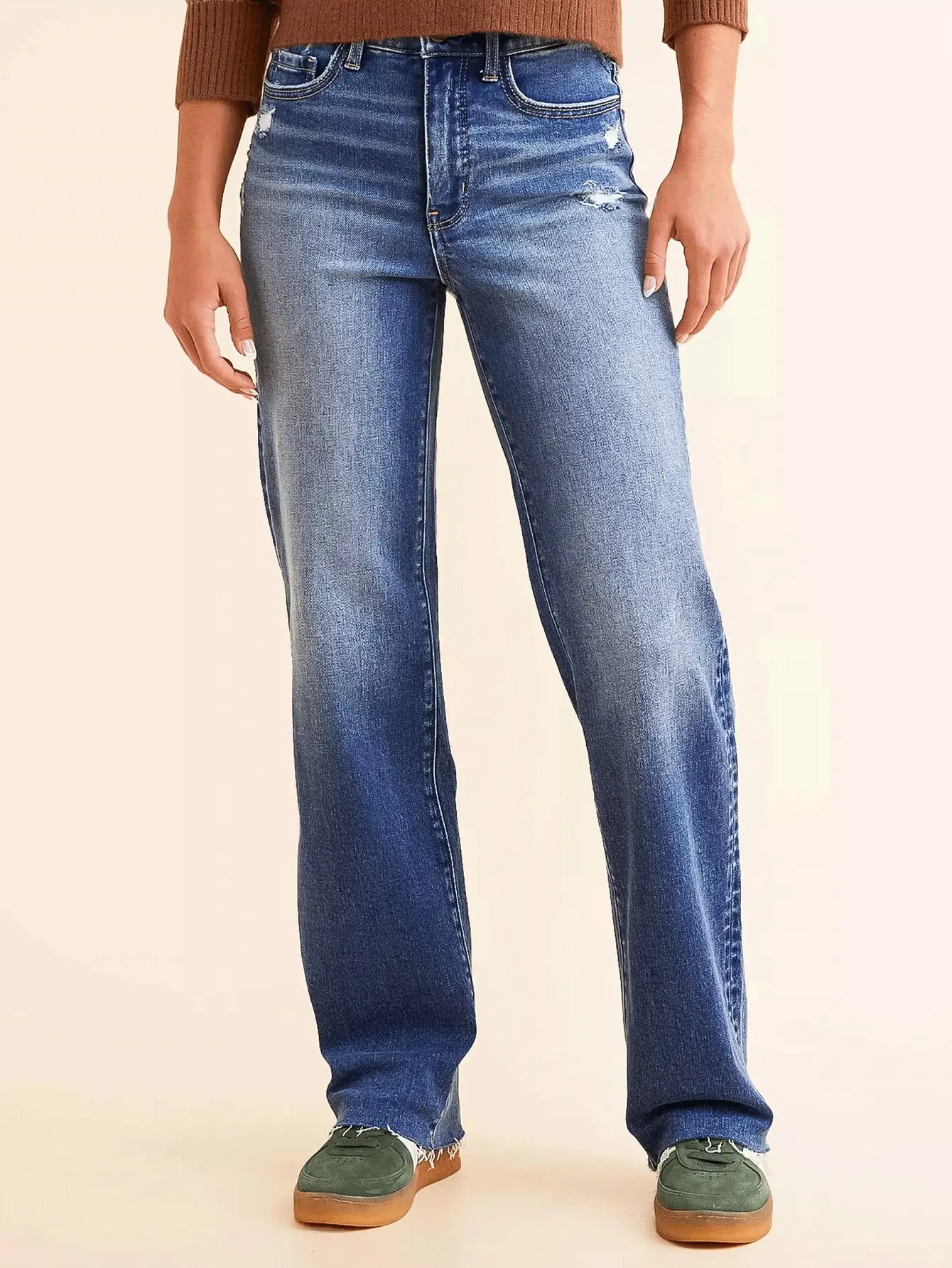 

Women's Low Rise Baggy Wide Leg Jean