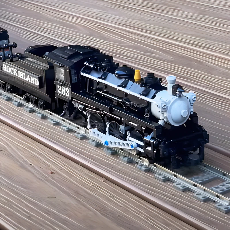 Urban Railway Motor Train Sets Railroad 0-6-0 Switcher Steam Locomotive MOC Building Blocks Technology Model Kid's Bricks Toys