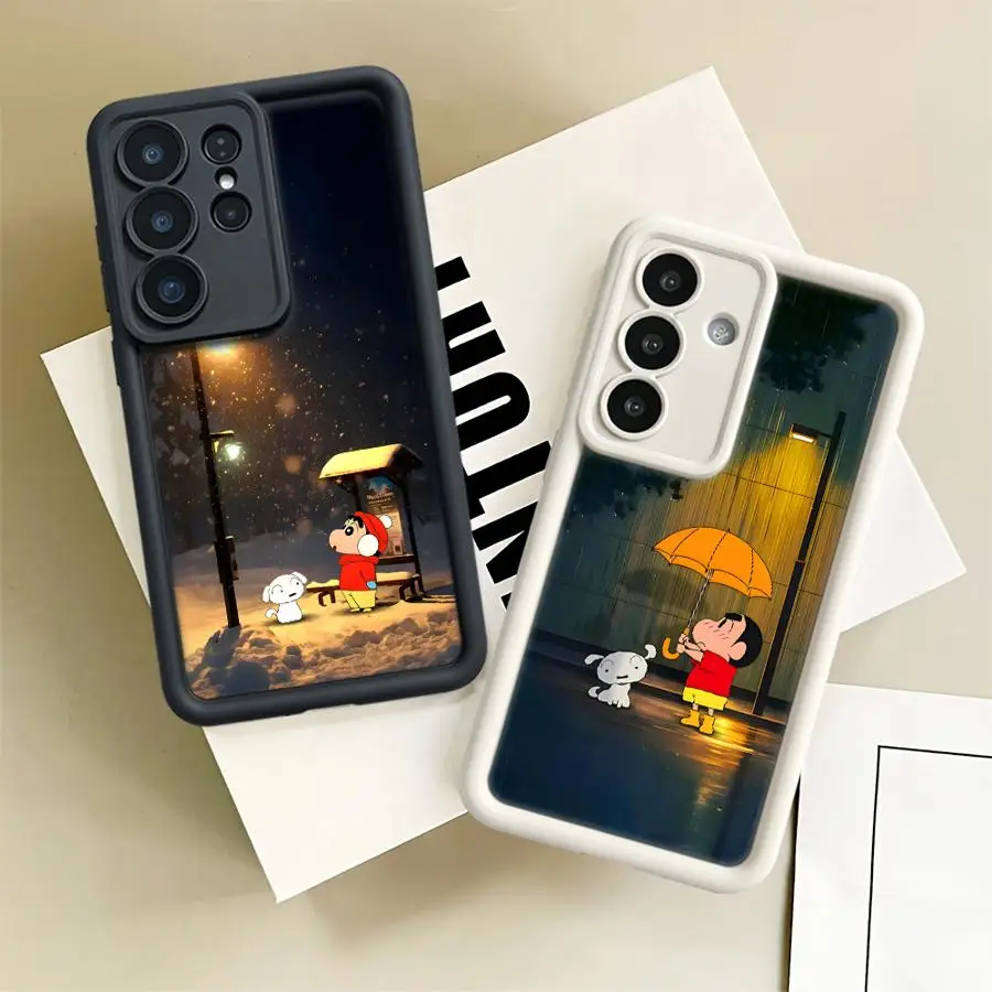 Phone Cover Case for Samsung Galaxy S26 Ultra S25 S20FE S22 S24 Plus S23 FE S21 S24Ultra S25 Edge Cute Cartoon Boy Dog Art