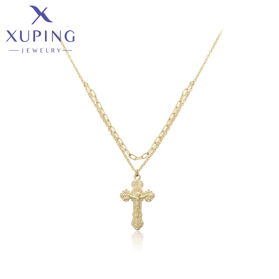 Xuping Jewelry New Arrival Fashion Light Gold Color Pendant Necklace for Women Ladies Party Wish Gifts X001280290