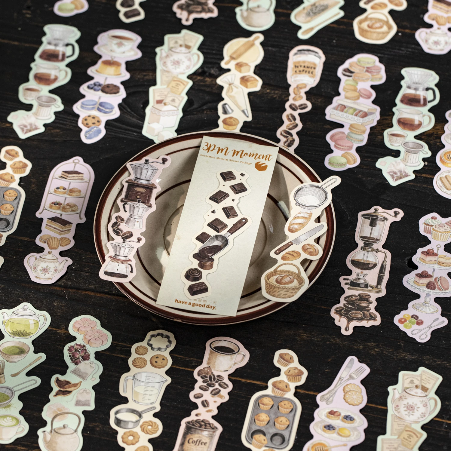 Pegatinas de la Serie 3pm Mome - Coffee Tea Journal reseña y precio