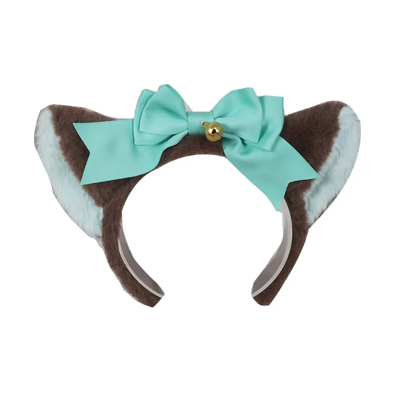 2025 New Cute Bowknot Plush Cat Ears Headband Cute Bell Hair Accessory Cat Girl Lolita Headpiece Cosplay JK Party Ears Pros