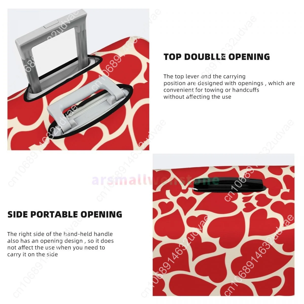 Valentines Throws Luggage Cover Suitcase Protector Thicken Elasticity Dust Covered Anti-scratch Protective Case 18-32 Inch