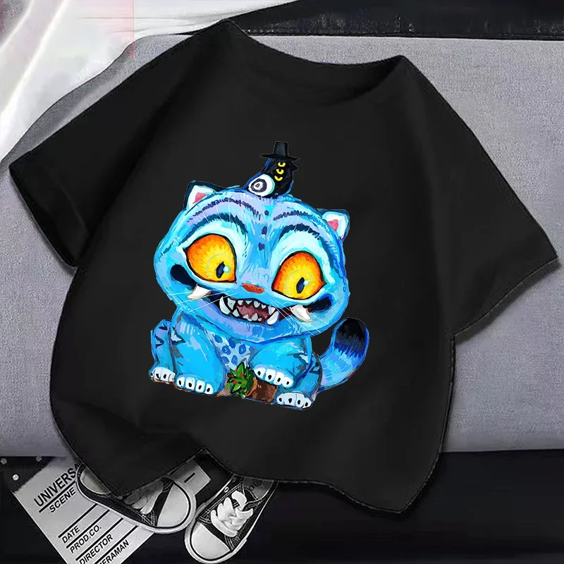 

2025New K Pop Demon Hunters Kids T Shirts Cartoon Anime Printed T Shirt Boys Girls Casual Short Sleeves Tops Children's Clothing