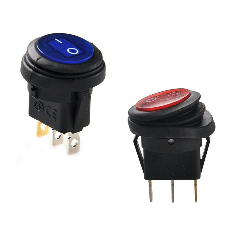 300x 12V DC 25A On/Off Rocker Switch IP65 Waterproof 3Pin SPST LED illuminated Hot Sale Low Price for car motorcycle ATV