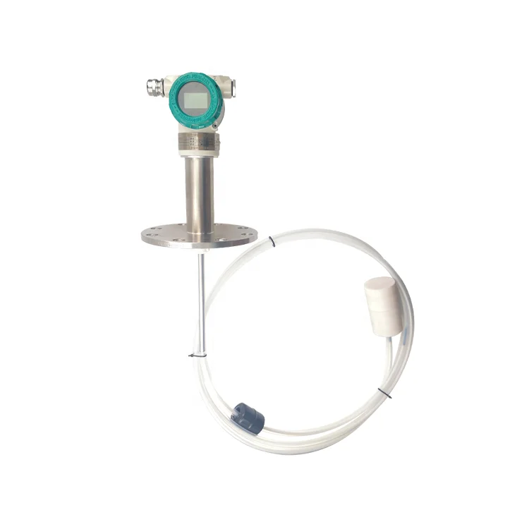 Magnetostrictive liquid level transmitter/float level gauge capable of outputting liquid level pressure and temperature