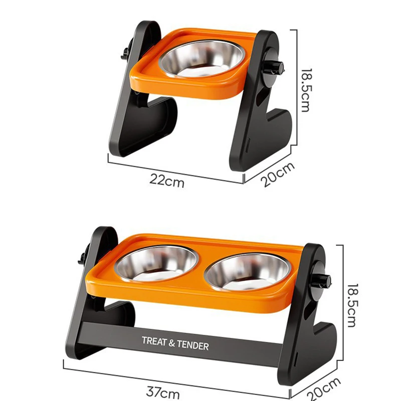 High-foot Pet Cat Bowl Adjustable Cat Drinking Bowl With Stand Pet Feeding Cat Water Bowl for Cats Puppies Pet Supplies - view 6