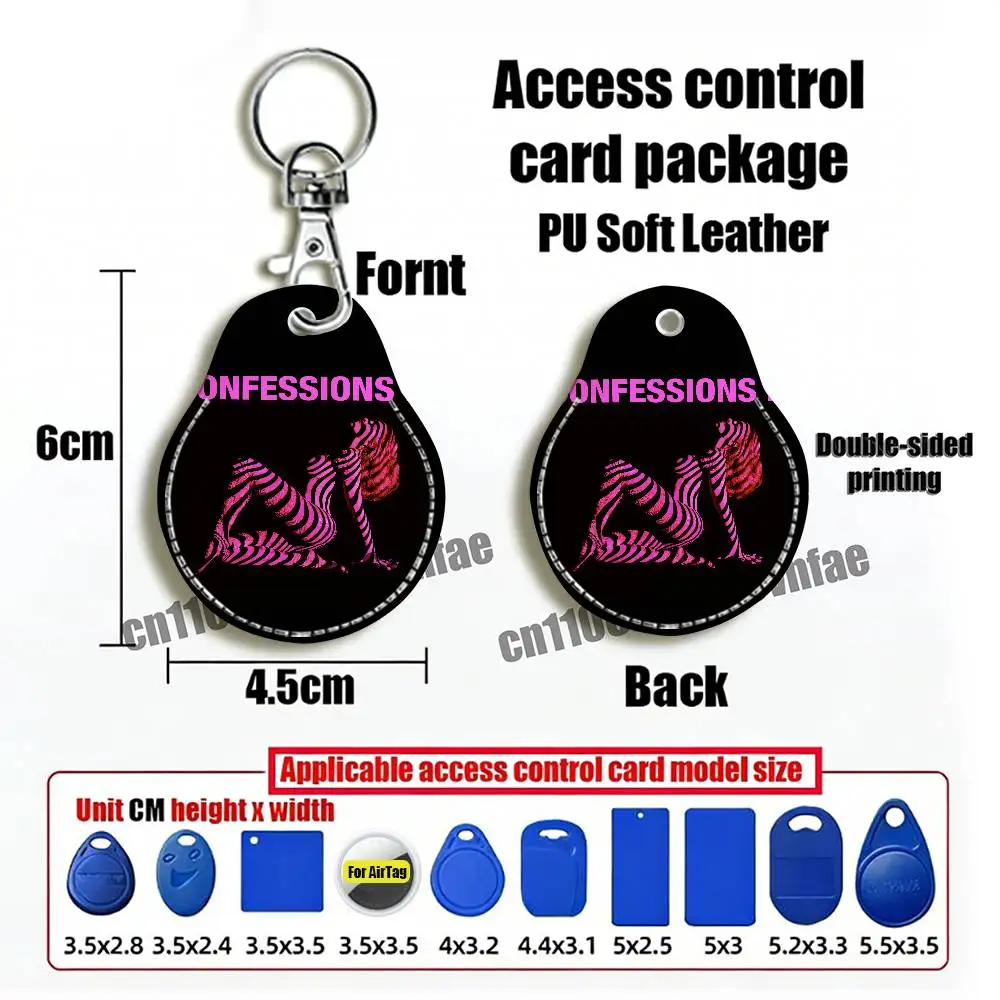 For M-Madonna Confessions II For AirTag Card Holder Cover ID Clips Credit Bank Access Electric Car Keychain