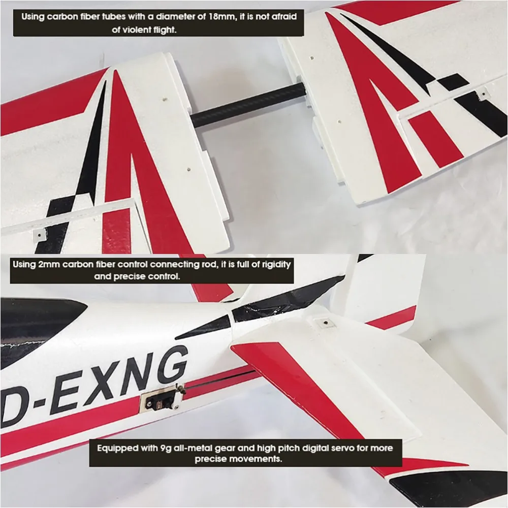 HOOKLL EXTRA 1200 mm NG Aan de slag 3D-activeringsmachine Kraanstunt 30E EPO-vliegtuigkit met vaste vleugel / PNP