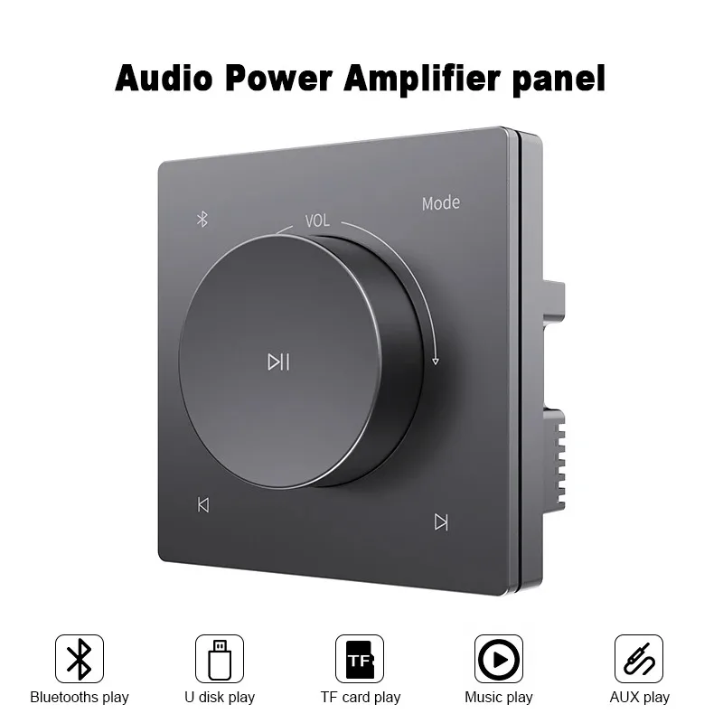 Image of Heim-Mini-Audio-Wandverstärker Hotel-Hintergrundmusik-Steuerungspanel TF AUX Bluetooth-Player-System Stereo-Sound Deckenlautsprecher