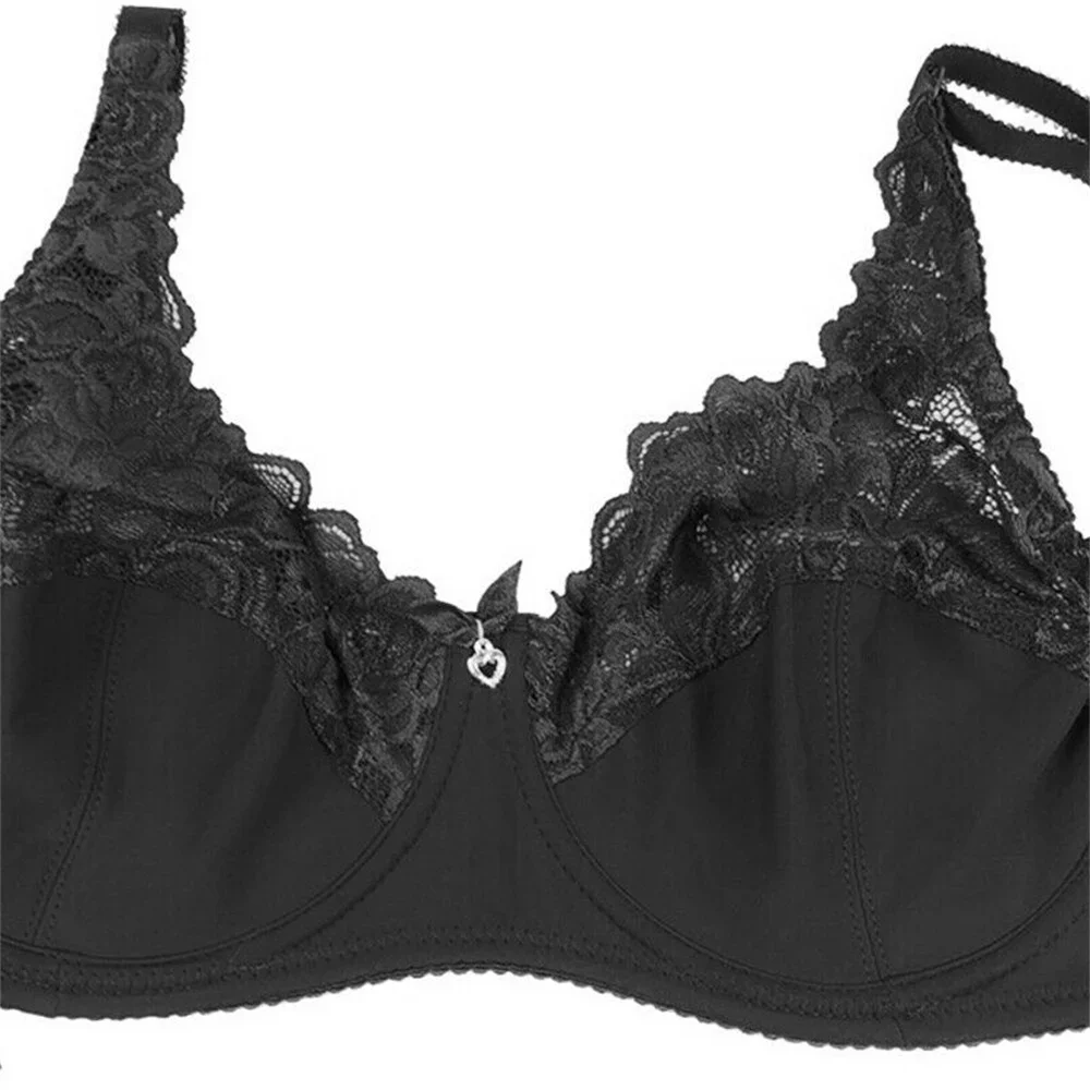 BCHRAYIUP Reggiseno non imbottito con ferretto da donna Reggiseno comfort con coppe morbide e sexy in pizzo trasparente 34 36 38 40 42 44 BB