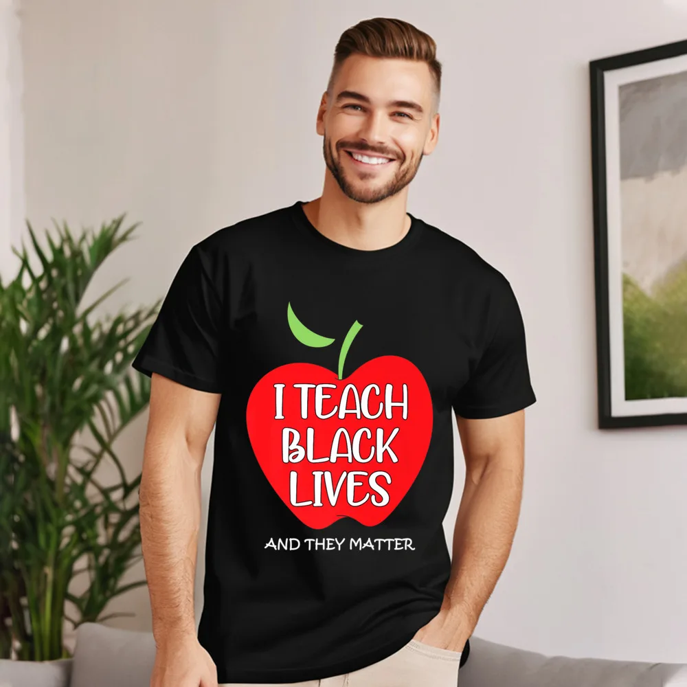 

Мужские футболки из 100% хлопчатобумажной ткани с коротким рукавом и надписью I Learning Black Lives, Топы И Футболки с графическим рисунком, крутые футболки в стиле ретро с круглым вырезом