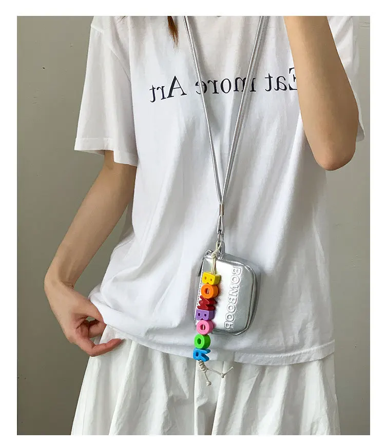 

Trendy Letter Shoulder Bag 2025 New for Girls, Cute Small Square Crossbody Purse, Minimalist Design Bag for All Occasions