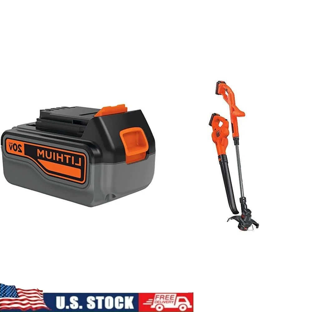 20V MAX String Trimmer/Edger & Sweeper Kit with Extra 4-Ah Lithium Ion Battery Pack Ideal Driveways Sidewalks Decks Automatic