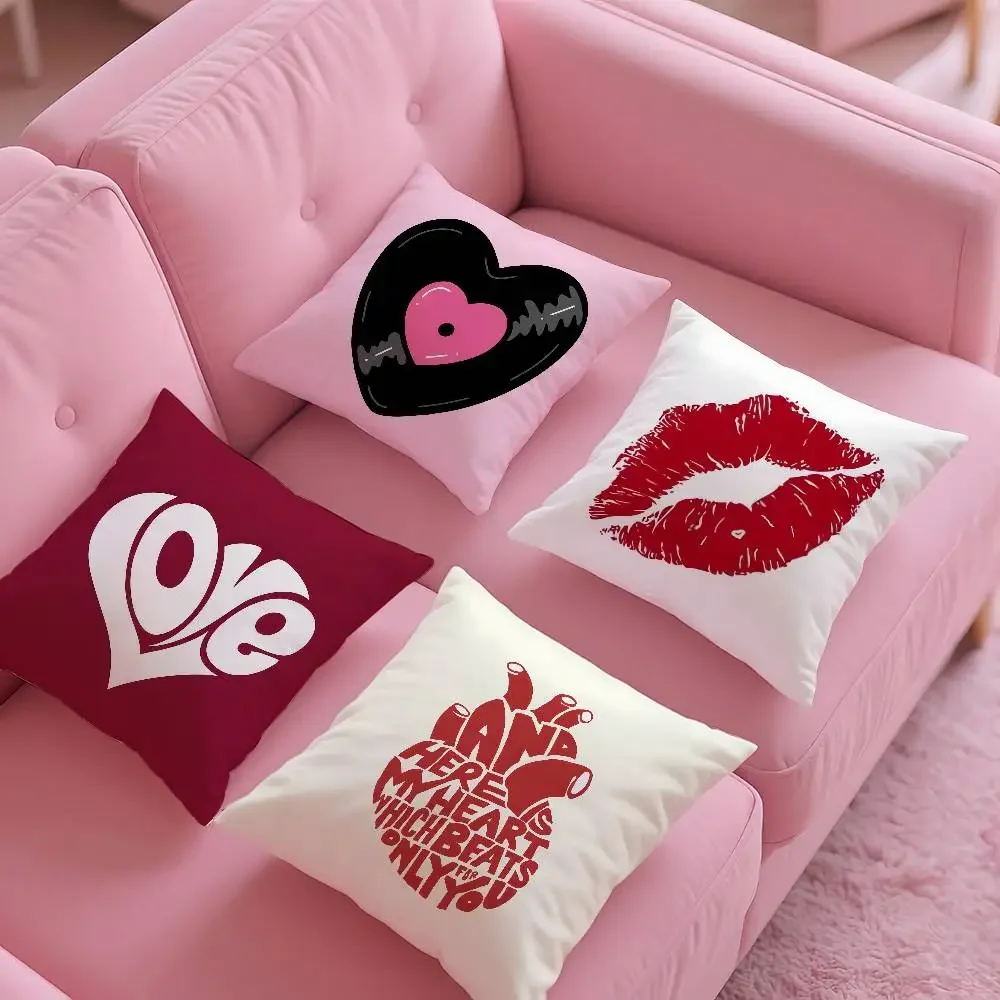 Love heart shape Pillow Case pattern printing pillowcase living room sofa cushion cover bedroom room decor
