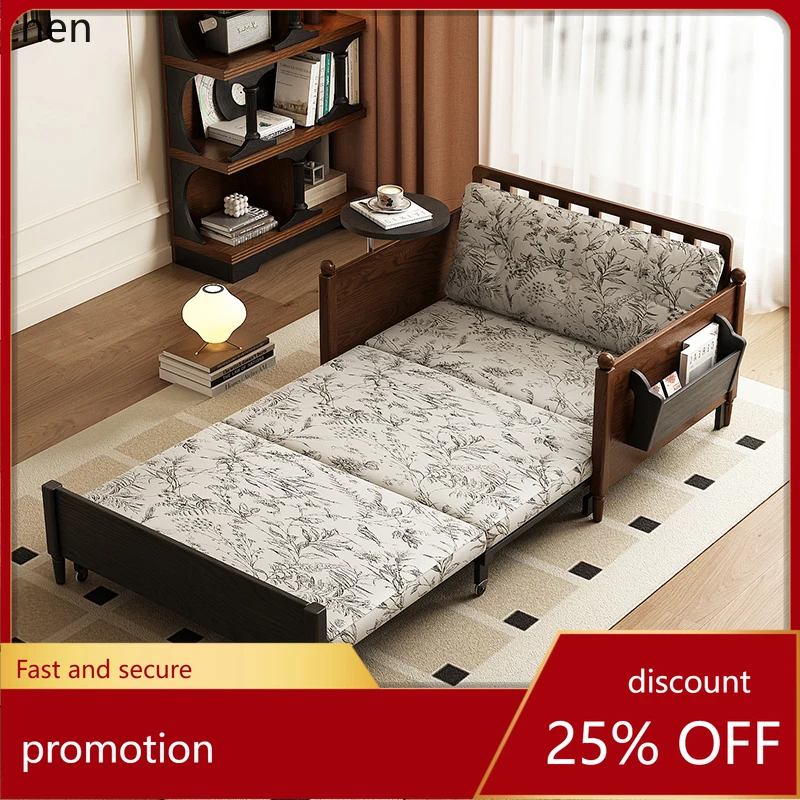 ZMLfolding dual-purpose small apartment living room multi-function pull-out overnight bed sheet double retractable sofa bed