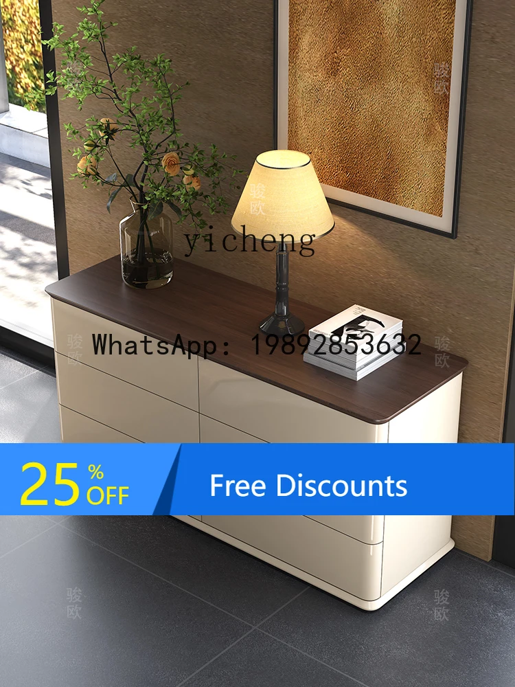 

AA all-solid wood six-chest cabinet, light luxury integrated new household dining side locker