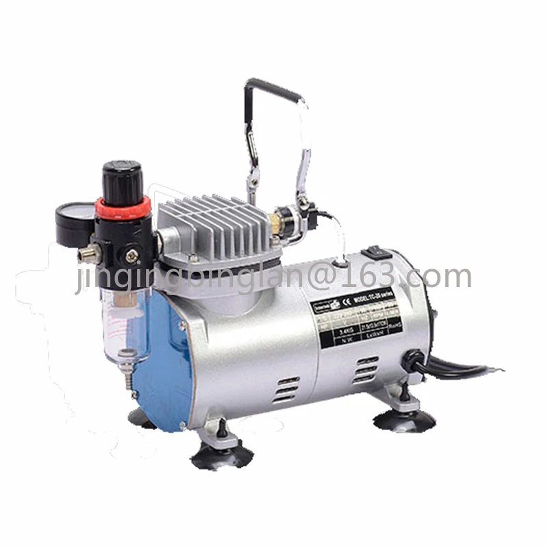 TC-208 Mini Air Compressor 220V Ultra Quiet Oil-free Vacuum Pump Fully Enclosed Jet Pump Air Compressor Tool