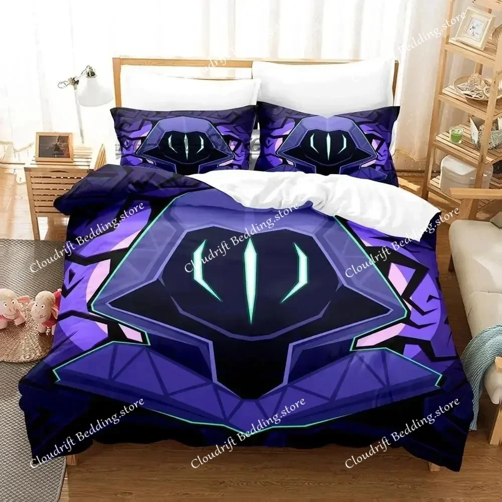 

Game VALORANT Omen Bedding Set Single Twin Full Queen King Size Bed Set Adult Kid Bedroom Duvet cover Sets Anime Bed Sheet Set