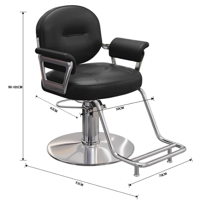 Minimalist Adjustable Barber Chair Black Aesthetic Swivel Stylish Hair Dresser Chair Comfy Luxury Silla De Barberia Furiniture