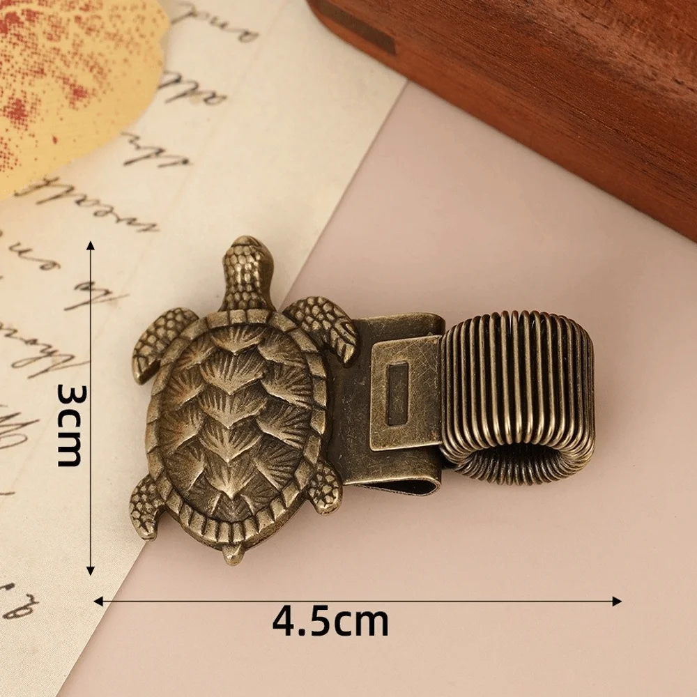 Metal Pen Loop Holder Multi-functional Fixed Stationery Metal Pen Holder Anti-lost Ancient-style Marine Animal Bookmark