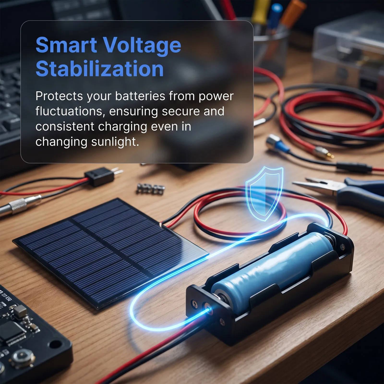 สายเคเบิลแผงโซลาร์เซลล์แบบพกพา - Diy Electronics Power Supply บทวิจารณ์และราคา