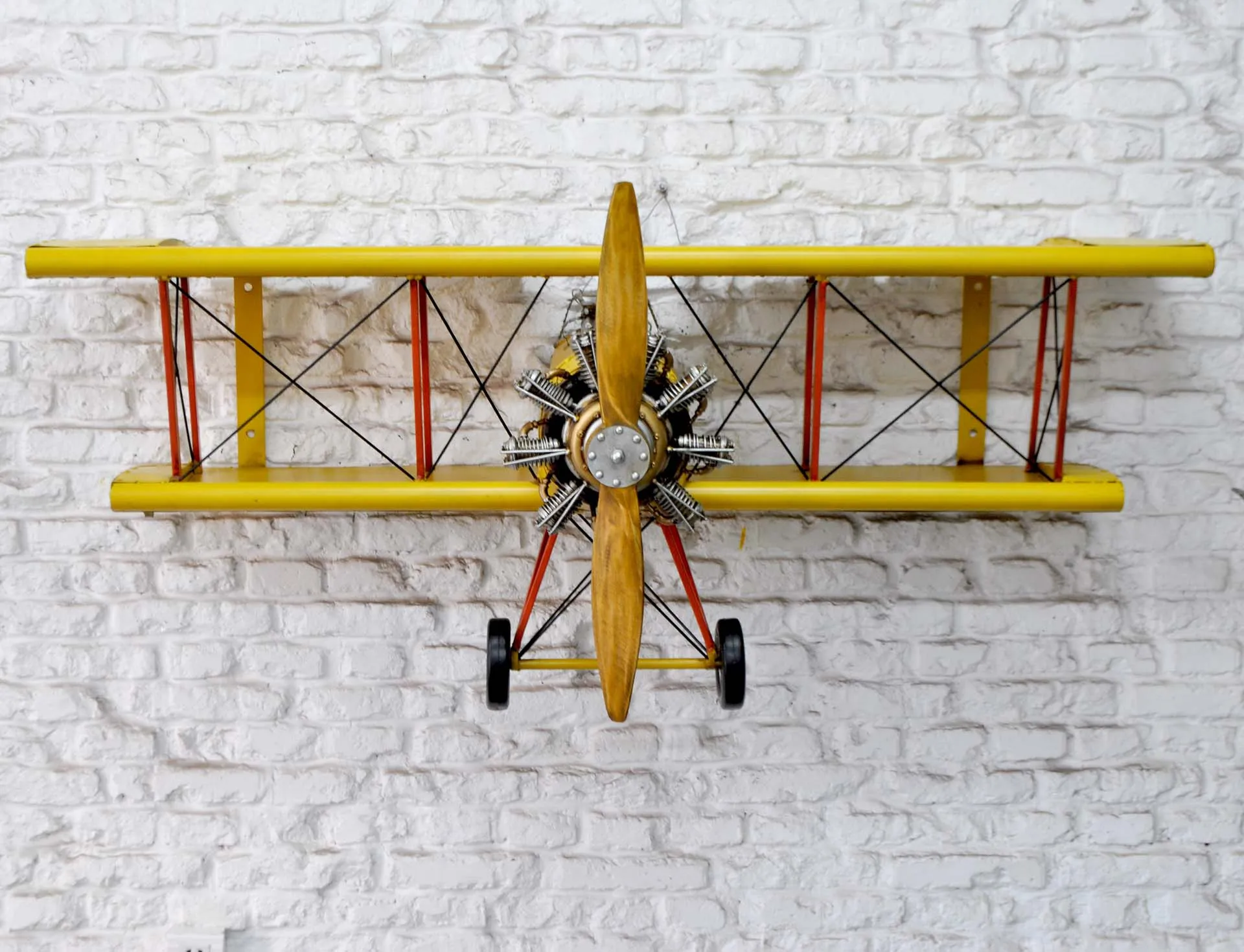 bar wine glass shelf decoration wall mounted Handmade Metal Airplane diy home decor retro fighter Airplane Model