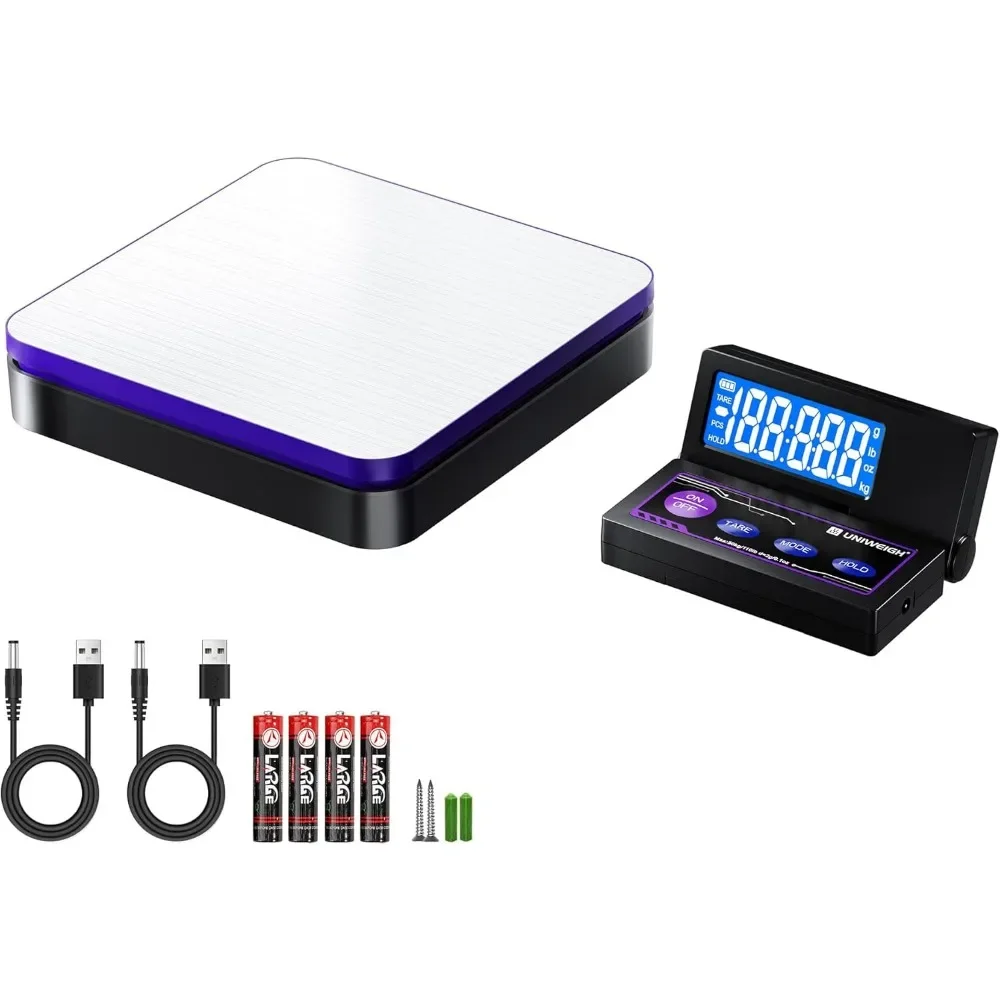 

Accurate Foldable 110lb Postal Scale LCD Stainless Steel Tare Hold 5 Units for Packages Mail