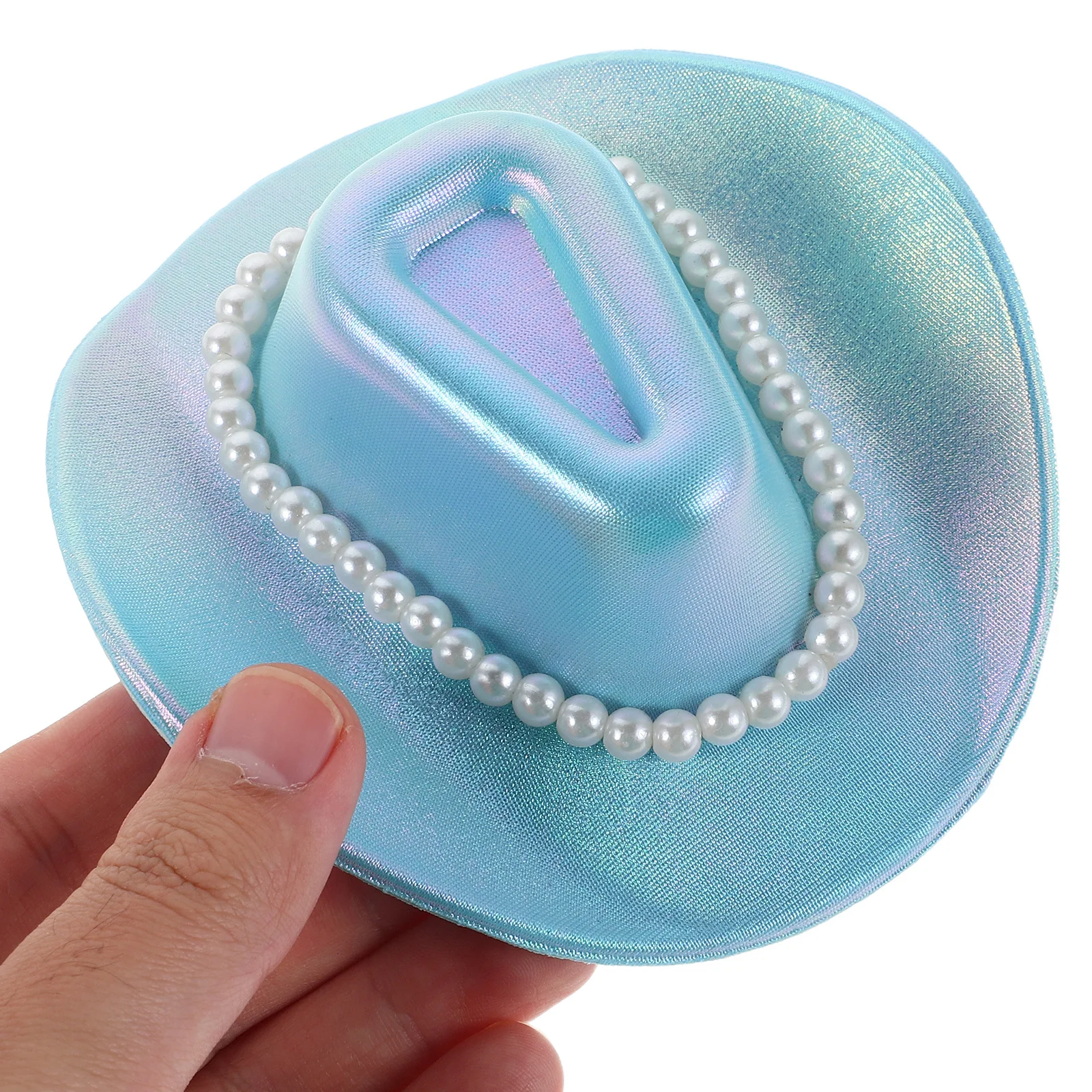 

3Pcs Mini Western Cowboy Hats Glitter Hair Clips Party Decorations Women Girls Western Theme Cosplay Costume Accessories