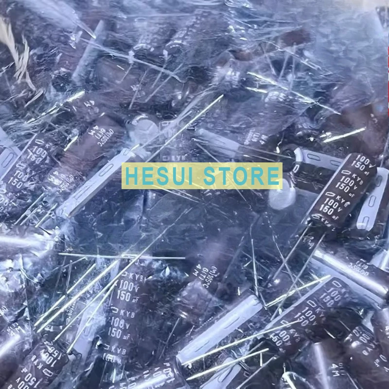 10Pcs black diamond electrolytic capacitor 100V150UF 10X30 KYB high frequency low resistance 150UF 100V