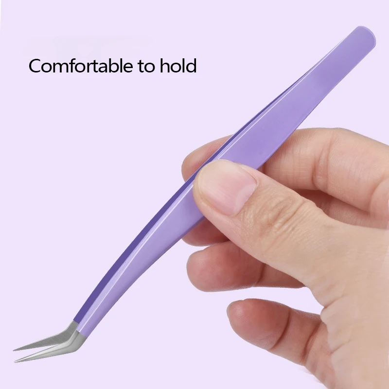 مشبك رموش صناعية من الفولاذ المقاوم للصدأ ، بكرة الرموش ، رموش إطالة العين ، 4 ألوان ، ملحقات أدوات مكياج الجمال ، 1 تطبيق #4