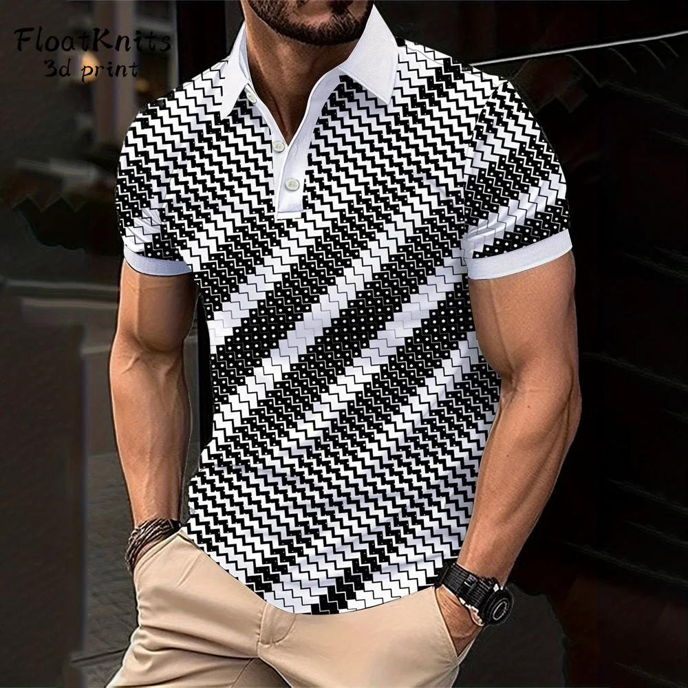 

Men's Polo Shirt Graphic Prints Turndown Outdoor Street Short Sleeves Print Button-Down Clothing Sports Fashion Streetwear Tops