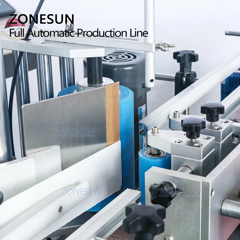 ZONESUN ZS-FAL180R4 Automatic Piston Beverage Filling Capping Labeling Machine Line With U Shape Conveyor Belt