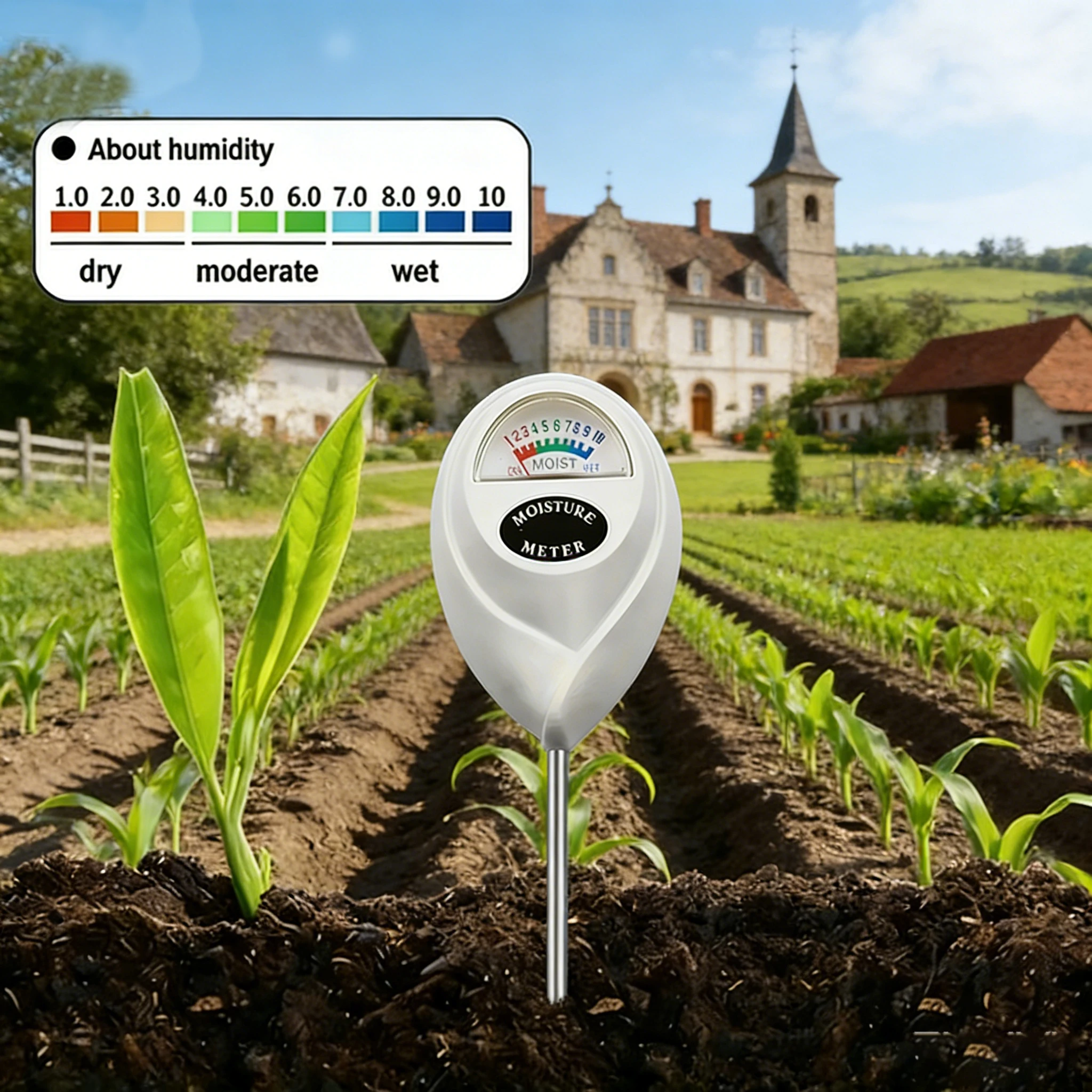 Bodenfeuchtigkeitsmesser für Zimmerpflanzen Professionelles Boden-Hygrometer Sonde Bewässerungstester Heim-Gartengerät für Innen- und Außenbereich G