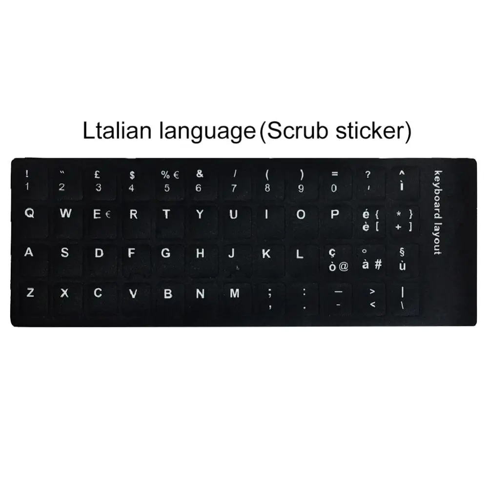 Keyboard Sticker Russian, Italian Thai Japanese English Arabic Korean Spanish French German PC Laptop Computer Keyboard Stickers