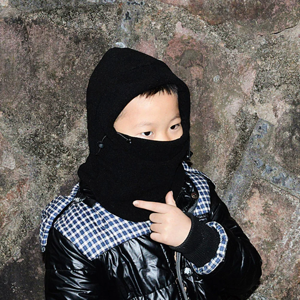 

Warm Kids Balaclava Hood with Double Layer Protection Windproof Face Mask for Cold Weather Outdoor Activities Running Camping