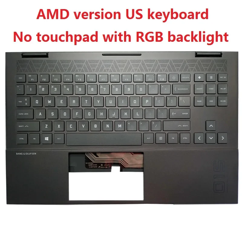 NEW Russian/US/French/Italian/Hebrew Laptop Keyboard with Palmrest Upper Cover For HP OMEN 15-EN 15-EK TPN-Q238 Q236 M00667-001
