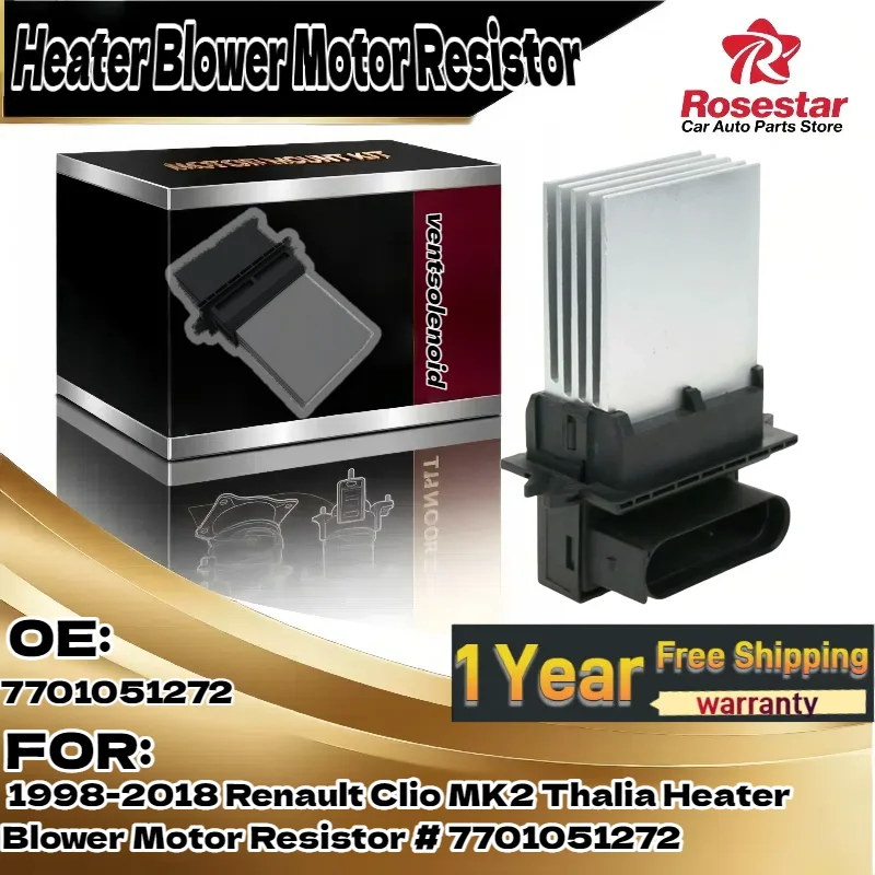 

For Renault Clio MK2/Thalia (1998-2018) | Heater Blower Motor Resistor | OE # 7701051272