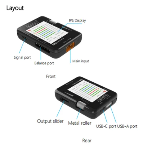 ToolkitRC MC8 Battery Checker LCD Display Digital Battery Capacity Checker Battery Balancer for lipos ESC Servo Tester Tool