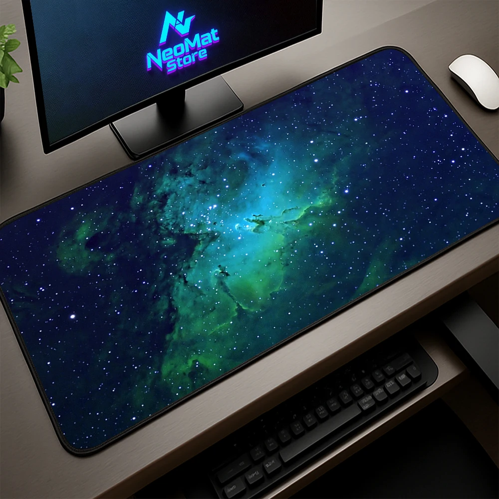 

Keyboard Mats 5mm Universe Mouse Pad Xxl Starfield Office Accessory Gaming Galaxy Milky Way Rubber Carpet Space Mousepad 1000mm