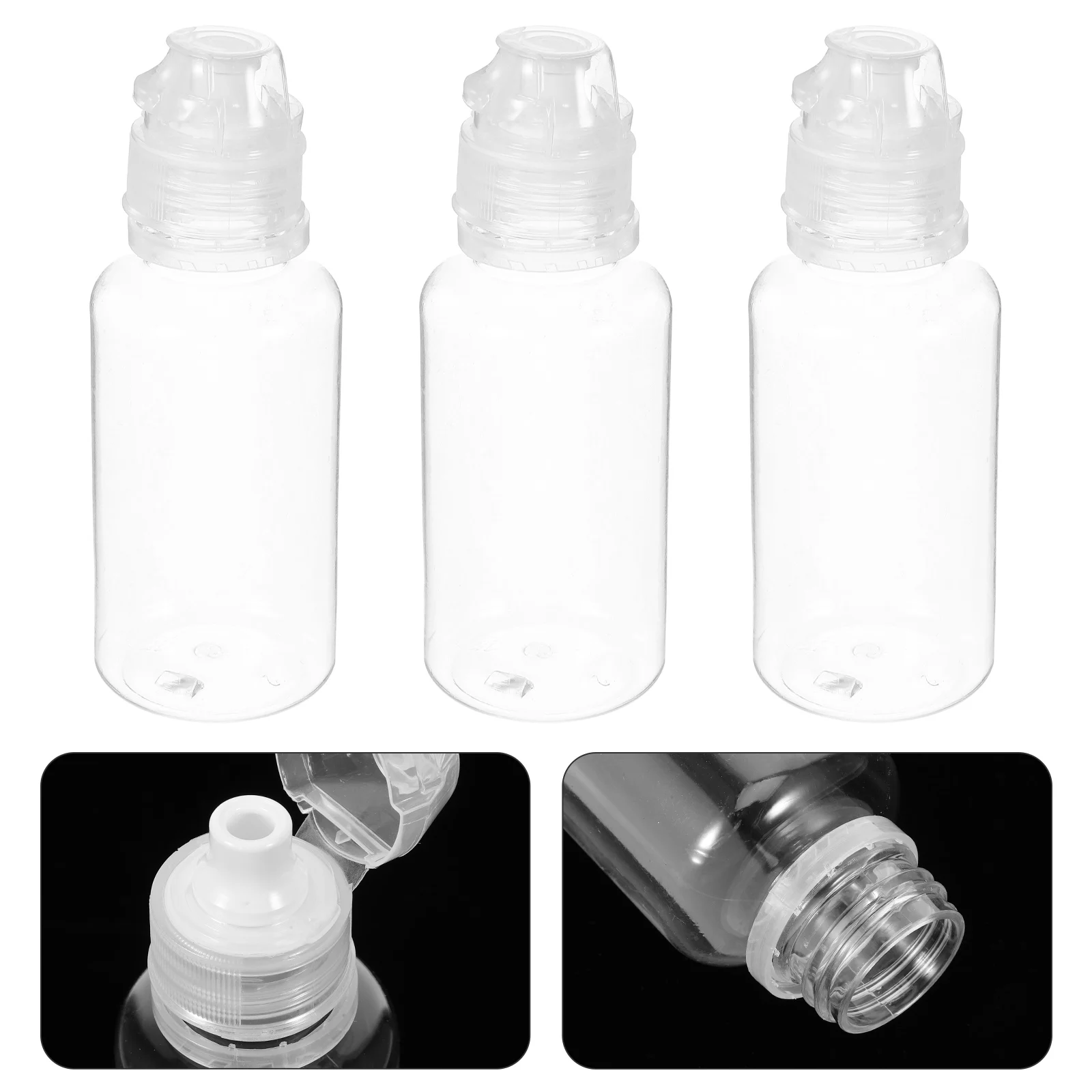 

5pcs Honey Squeeze Bottle Portable Transparent Nozzle Dispenser Leak Proof Kitchen Sauce Condiment Bottles Household Reusable