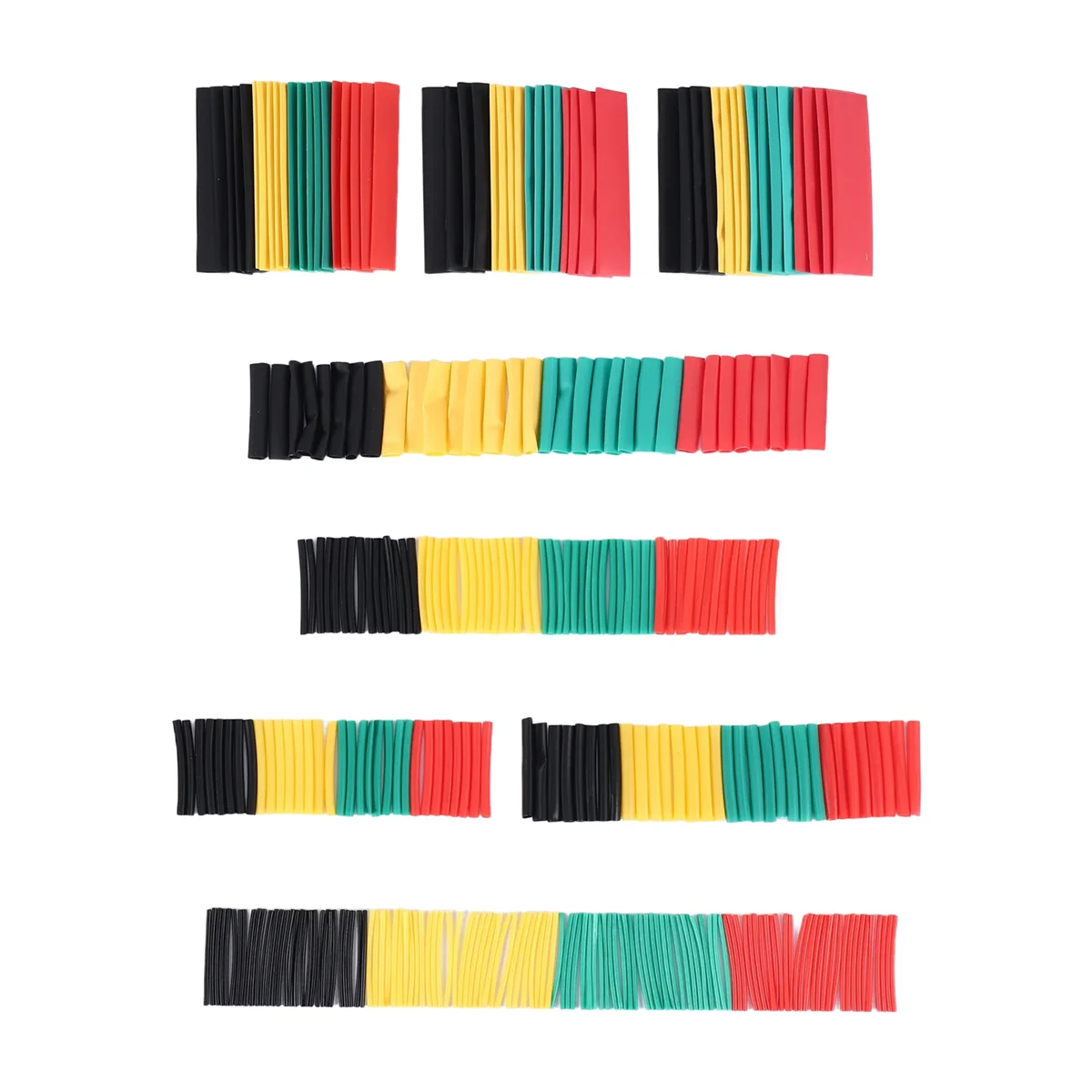 أنابيب الحرارة 328 قطعة كابل كهربائي للسيارة أنبوب الانكماش الحراري تشكيلة الأكمام